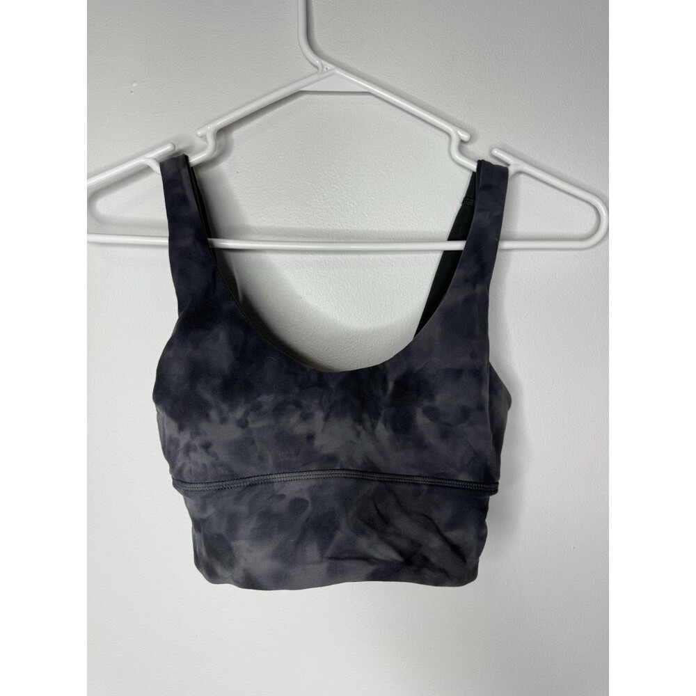 Lululemon Align Reversible Sports Bra Size 2 Blue Gray Black Athletic Athleisure